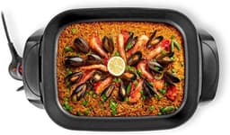 Florixa® Partypan -Airfryer -Hapjespan - makkelijke schoon te maken - Diameter 32 cm - Zwart- 50cm x 23cm x 31cm — thumbnail 7