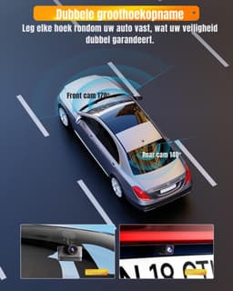 Florixa® Dashcam Voor en Achter - Dashcam - Dashcam Voor Auto -Zwart -‎4 x 9x 6cm; 448 g — thumbnail 2