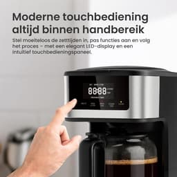 SNJY® Koffiemachine Filterkoffie - Volautomatische Koffiemachine - Espressomachine - Koffiemachines - 900 W - Zwart — thumbnail 3