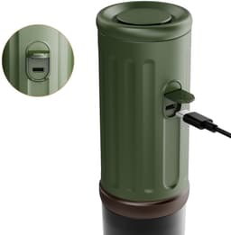 Cerapresso draagbare espressomachine - 3e gen 13500 mAh batterij - tot 8 kopjes zonder opladen - 150s tot 96°C - cups en gemalen koffie - dubbele espresso - draagbare koffiemachine - koffiemaker - reis & camping koffiezetapparaat 12 volt - CERA+ — thumbnail 2