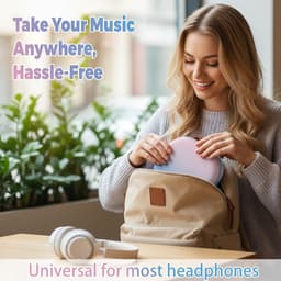 Headphone Bag，Ultra-Portable Travel Headphone Case, Universal for Most Bluetooth Over-Ear Headphones，215*195*65MM — thumbnail 2