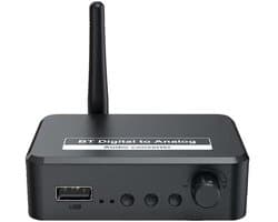 Bluetooth-audioadapter, Bluetooth-audio-ontvanger, Bluetooth 5.1-audioadapter, drie-in-één, geschikt voor RCA- en AUX-transmissies, geschikt voor autoradio's, vintage audioapparatuur, computers/televisies