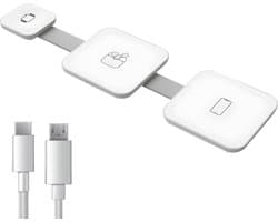 Nuvance Draadloze Oplader - 3 in 1 - 15W - Oplaadstation - Snellader - Wireless Charger - Smartphone, Smartwatch & Oortjes - Wit