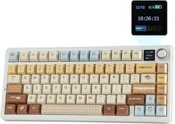 EPOMAKER x AULA F75 MAX - Bruin / Karamel - Mechanisch Draadloos Toetsenbord - RGB - 75% - QWERTY - Gaming Keyboard - Leobog Reaper Switch — thumbnail 1