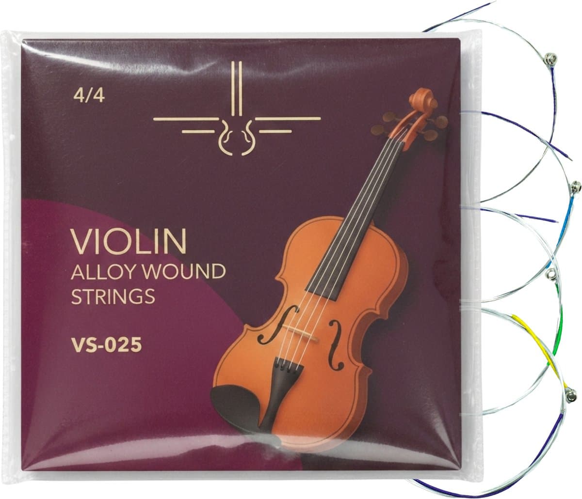 VS-025 - Vioolsnaren 4/4 - Medium Tension Steel - Viool Snaren — afbeelding 1