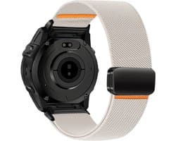 Stravo Nylon Bandje met Magneet voor Garmin Fenix 5s - Plus & Sapphire - Fenix 6s - Pro & Sapphire - Garmin Fenix 7s / Fenix 8 - 43mm - Quickfit 20 / 20mm band voor Garmin smartwatches - Stevig & Verstelbaar Horlogebandje - Stralight