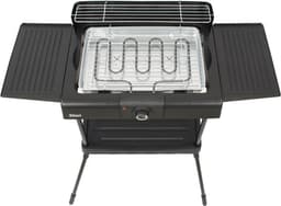 Zilan Staande Elektrische Barbecue – 2400W BBQ met Waterbak, Windscherm & 2 Zijtafels – In Hoogte Verstelbaar Grillrooster — thumbnail 3