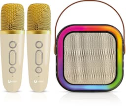 Vision Products Karaoke Speakerset met 2 microfoons Goud — thumbnail 1