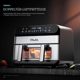 Dubbele Heteluchtfriteuse XL met Kijkvenster 8-in-1 Digitale Touchscreen Apparatuur — thumbnail 5