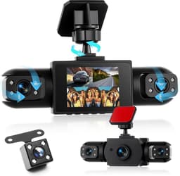 Jumalu 4-Kanaals Dashcam 360° met Nachtzicht – Full HD 1080p – 4 Camera’s Voor, Achter & Zijkanten – 2 Inch Display – Parkeerbewaking — thumbnail 1