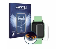 Savvies - Screenprotector voor One2Track Connect NEXT - Folie Beschermfolie transparant volledig dekking 4 Stuks