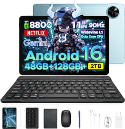 Aorlym P11 Tablet - 48GB RAM+128GB ROM/TF 2TB - Android 16 - 11 inch tablet 90Hz - T7250 - 8800mAh - 13MP+5MP - Gemini AI - Widevine L1 - Face ID - 5G WIFI - Dubbele luidsprekers - Pen, toetsenbord, muis - Blauw — thumbnail 1