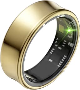 Focus® S2 Smart Ring - Mat Goud - Maat 7 - Hartslag - Menstruatiecyclus - Slaap Monitor - Slimme Ring - Sport Prestatie - Stappenteller -IP68 Waterdicht - O2 Meting - Dames - Heren - Wearables - Oplaad Case - beschermring — thumbnail 1
