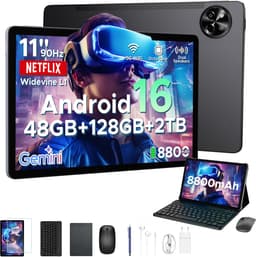POCKAM P11 Tablet - 48GB RAM+128GB ROM/TF 2TB - Android 16 - 11 inch tablet 90Hz - T7250 - 8800mAh - 13MP+5MP - Gemini AI - Widevine L1 - Face ID - 5G WIFI - Dubbele luidsprekers - Pen, toetsenbord, muis - Zwart — thumbnail 1