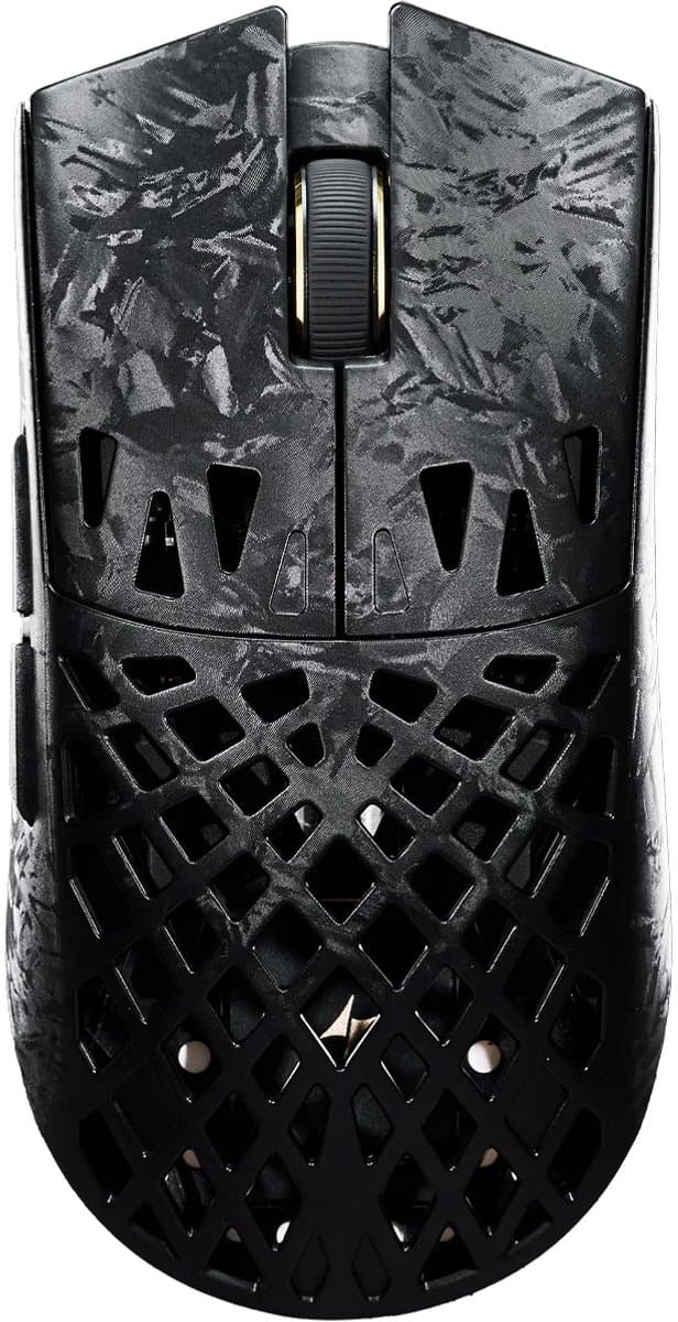 ATK Ghost Ultimate - Draadloze Gaming Muis - 48 g - Carbon Fiber Hollow Shell - PAW3950 Ultra Sensor – 8 kHz Polling - Nordic MCU - Ultralight - Nano Coating - Zwart — afbeelding 1