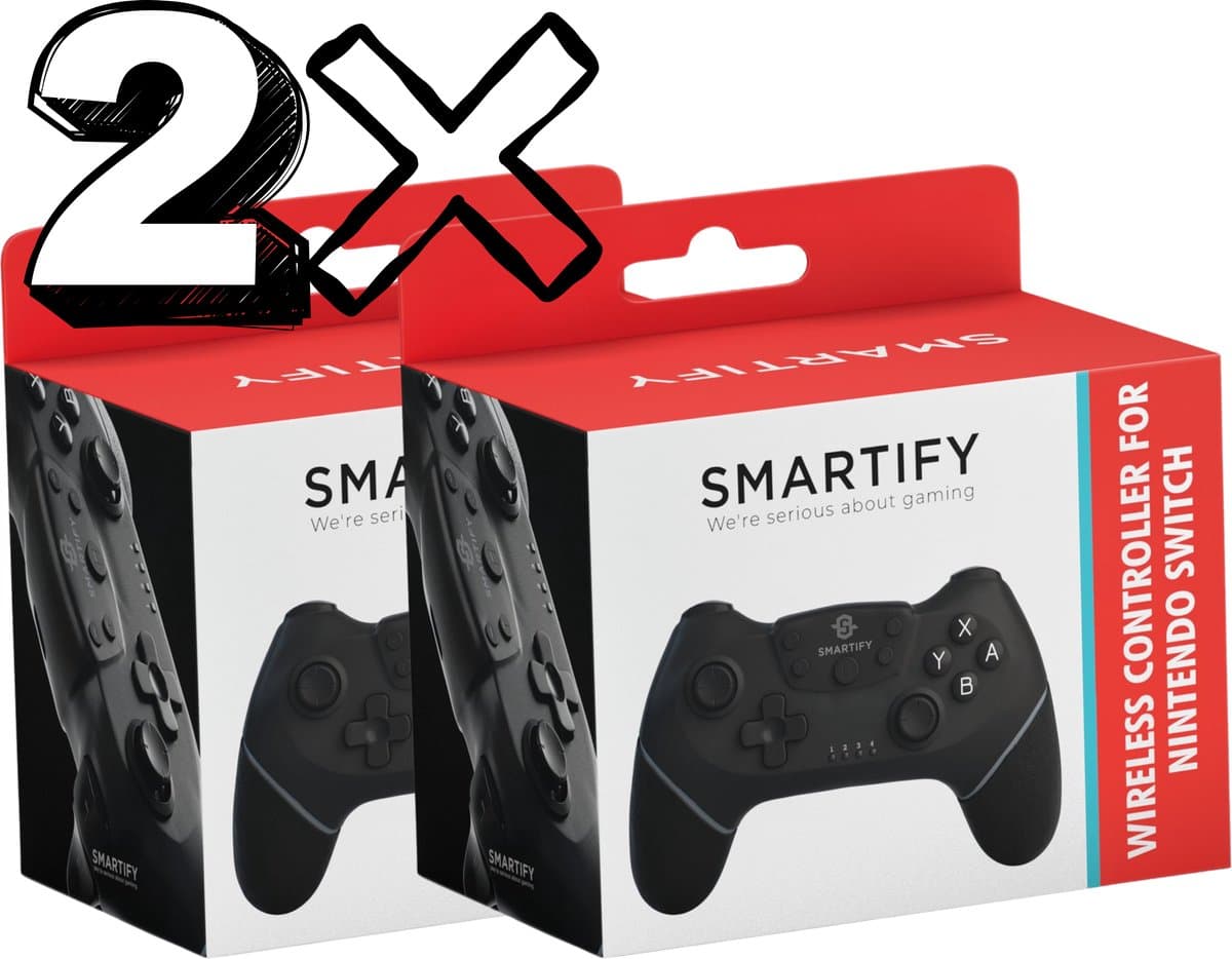 Smartify Controller Geschikt Voor Nintendo Switch - 2 Stuks - 2 Pack - Draadloos - Bluetooth - Wireless — afbeelding 1