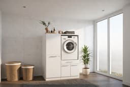 Arkon - Wasmachine Bijkeuken kast - 162 cm hoog - wit — thumbnail 2