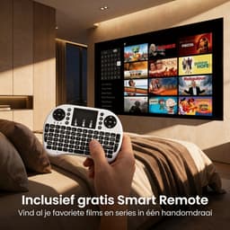Zoomly® Pro MAX Beamer – Mini Beamer – Smart Projector – Vaderdag cadeautje – Full HD 1080p – Supports 4K – Android 13 – iOS & Android – 10.000 Lumen – Incl. Smart Remote — thumbnail 5
