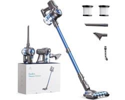 Accustofzuiger 30 Min Looptijd – Steelstofzuiger met LED, Zelfstaand, Inclusief Spleetmondstuk & Zachte Borstel, Voor Harde Vloeren en Dierenharen