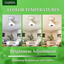 Plafondventilator met LED-verlichting - 40 cm - 6 snelheden - Dimbare licht - Afstandsbediening - Stille DC-motor — thumbnail 1