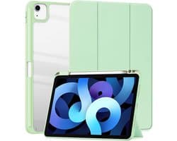 iPad Beschermhoes met Hard Acryl, Penhouder en Auto Sleep/Wake voor iPad Air 4/5 en iPad Pro 11-inch - Matcha Groen