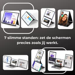 Stemap® Portable Monitor 16" Inch One Cable Tri Screen | Geschikt voor laptops van 13" t/m 17.3" Inch | Incl. Reistas | Laptop scherm extender | Draagbare monitor | 16 inch monitor — thumbnail 2