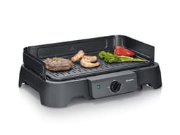 Severin PG 8595 Tafelgrill – 2000 W – Aluminium Grillplaat – Glad & Geribbeld – Zwart — thumbnail 4