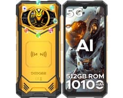 DOOGEE S200X 5G - Robuuste smartphone - Robuuste Telefoon - 32GB RAM + 512GB ROM - 6.72 inch 120Hz - 10100mAh/33W - IP68 - Dimensity 7050 5G Octa Core - Nachtzicht - Android 15 - 1,32 achterdisplay - Bluetooth 5.2 - NFC - GPS - Geel