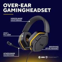 Trust GXT492BM Carus - Gaming headset - voor PS4/PS5/Nintendo Switch/PC - Bedraad 3.5mm aansluiting - Batman Zwart — thumbnail 3
