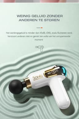 SoNis Massage Gun Mini - Professioneel Massage Apparaat - Massageapparaat Massage gun - Massage Pistool - Wit — thumbnail 2