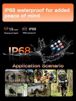 Mini Smartphone Android 12 IP68 Waterdicht Robuust Met 6GB+128GB Opslag — thumbnail 2