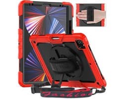 Robuuste Beschermhoes voor iPad Pro 12.9" met Schermprotector, Standaard en Schouderriem