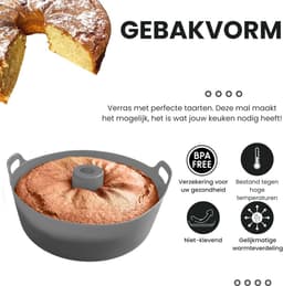 Ronde Silicone Bakvorm 18 cm voor Airfryer en Oven - Hittebestendige Cakevorm — thumbnail 4