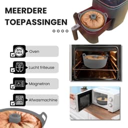 Ronde Silicone Bakvorm 18 cm voor Airfryer en Oven - Hittebestendige Cakevorm — thumbnail 1