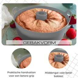 Ronde Silicone Bakvorm 18 cm voor Airfryer en Oven - Hittebestendige Cakevorm — thumbnail 2