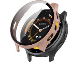 Stravo Screen protector case voor Garmin Venu 3 45mm - Full Cover Hard Case / Beschermend Hoesje - Roze - Garmin Smartwatch screenprotectors