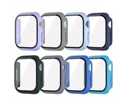 Meerkleurige smartwatch beschermhoes met geïntegreerde geharde glazen screenprotector voor Apple Watch Series 10 / 11 – 42 mm – 8-delige set PC cases