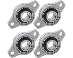 Vier diamantvormige kussenflenslagers (20 mm binnendiameter)