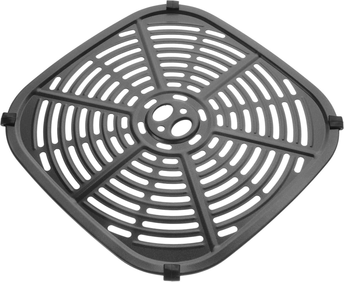 Bakplaat voor airfryer 22,5 x 22,5 cm, antiaanbaklaag, roestvrij staal. Accessoire voor optimale ventilatie en gelijkmatige bereiding in de airfryer. — afbeelding 1