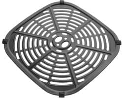 Bakplaat voor airfryer 22,5 x 22,5 cm, antiaanbaklaag, roestvrij staal. Accessoire voor optimale ventilatie en gelijkmatige bereiding in de airfryer.