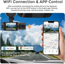 Autodashcam - 1080 P Full HD Dubbele Dashcam - Voorin - WiFi - 2 inch Scherm - Nachtzicht, G-sensor, Lusopname, 150° Groothoek - Bediening — thumbnail 3