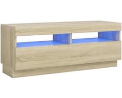Stijlvolle TV Kast met LED Verlichting Sonoma Eikenlook