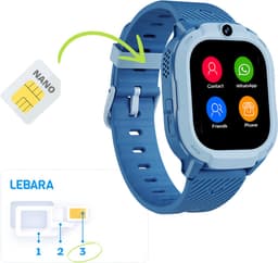Rebel Cactus SKY (Blauw) - kindersmartwatch - GPS tracker - Whatsapp - (video) bellen - SOS/Geofence - Groot display 1.75" - Gratis OuderApp - Batterij: 32uur - Alle wereldtalen - Geen internet en geen socials - Wel apps - Uit tijdens school - Wifi — thumbnail 11