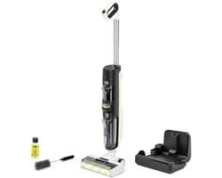 Kärcher FCV 4 Dry vloerreiniger - Draadloze elektrische dweil met stofzuigfunctie met vuilsensor met accuduur 30 minuten - Incl. droogstation - Geschikt voor vloerkleed - tapijten en harde vloeren zoals steen, pvc en laminaat