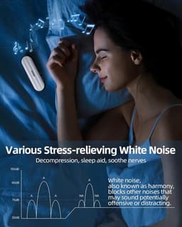 Slaapsprekers - Onderkussen Bluetooth Speaker - Bluetooth-kussenluidspreker - Botgeleiding Technologie - Witte Ruis - Draadloos - Voor een betere nachtrust - Mini Under Pillow Speaker - Zwart — thumbnail 4