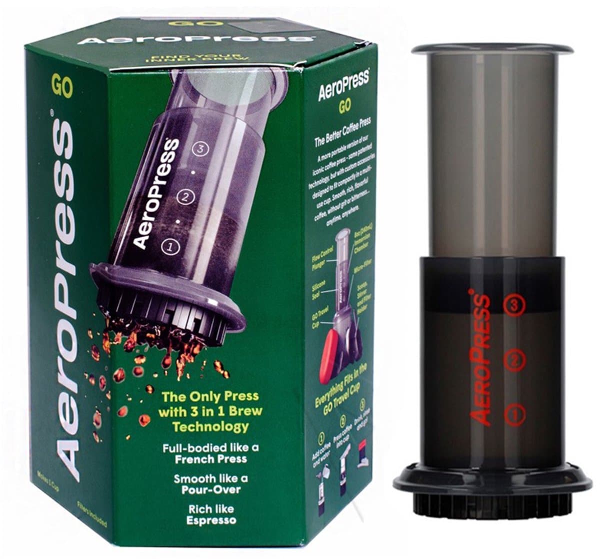 Aeropress Go - Koffiemaker - Kunststof — afbeelding 1
