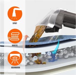 Zyrex® Tapijtreiniger machine - Tapijtreiniger - Tapijtreiniger apparaat - Grijs - ‎15cm x 28cm x 15cm — thumbnail 2