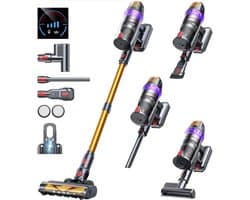 Buture VC90 - Steelstofzuiger Draadloos - Steelstofzuiger Zonder Zak Op Accu - 600W - 65KPA - HEPA Filter - Ook Als Kruimeldief