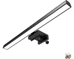 Monitorlamp met Klem en Dimbaar Licht - Oogbescherming LED Bureaulamp - USB Aangedreven - 3 Lichtmodi - Instelbare Helderheid - Anti-Blauwlicht Screenlamp - Leeslamp voor Computer en Laptop - Zwart