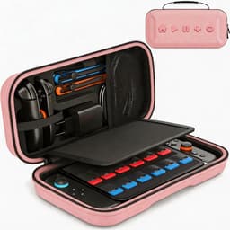 Sounix Case Geschikt voor Nintendo Switch 2 - Ingebouwde standaard - Hoesje Geschikt voor Switch 2 - Beschermhoes - Opbergtas - Roze — thumbnail 1